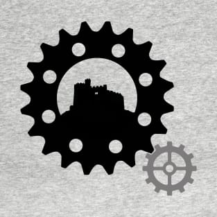 Steam Punk 'The Builders' Cog and Castle Design T-Shirt